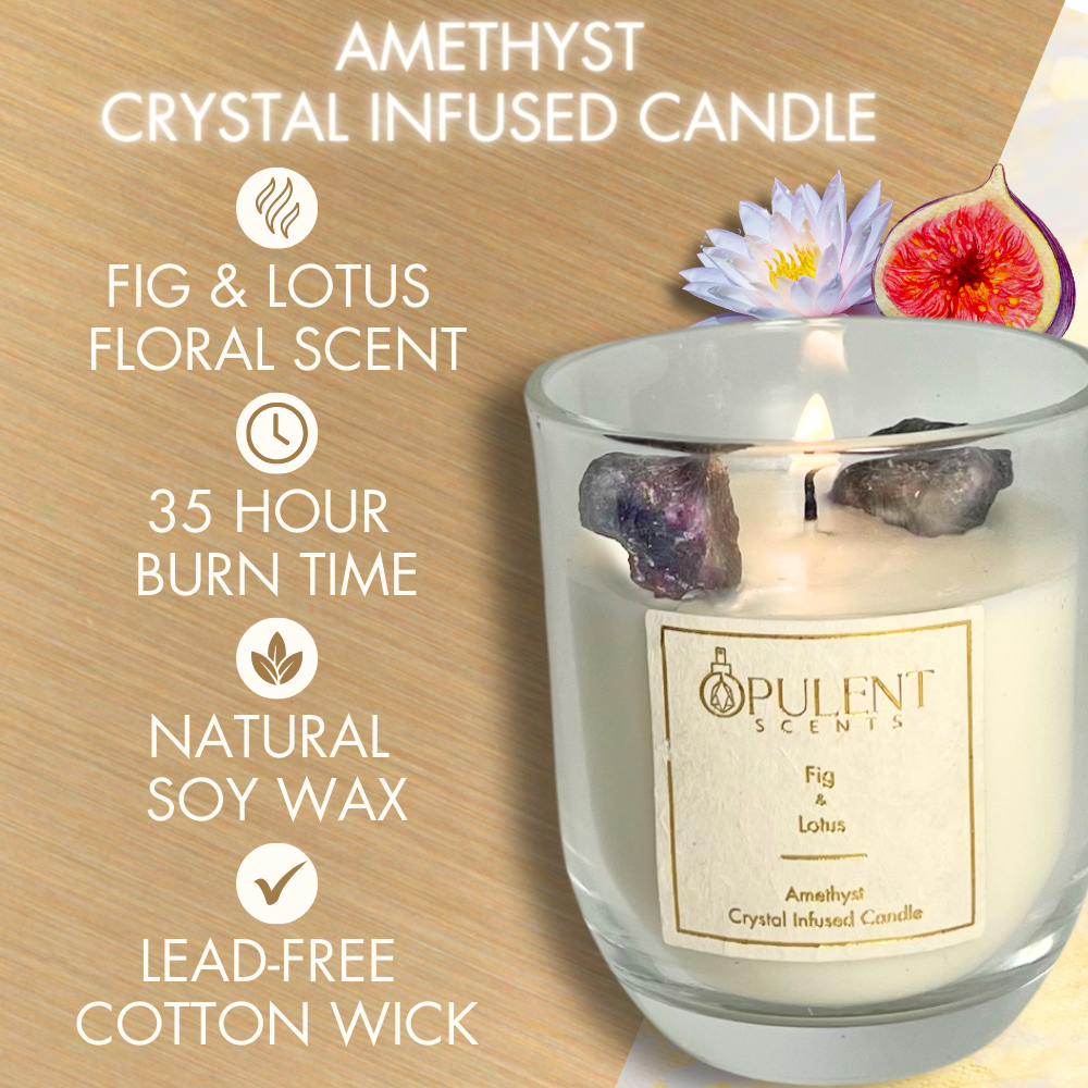 Relaxation Aura | Amethyst Crystal Candle & Diffuser